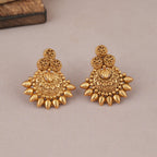 Cute antique gold plated plain stud