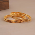 Plain antique gold traditional bangle set