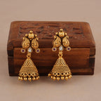 Beautiful paisley antique gold stone necklace set