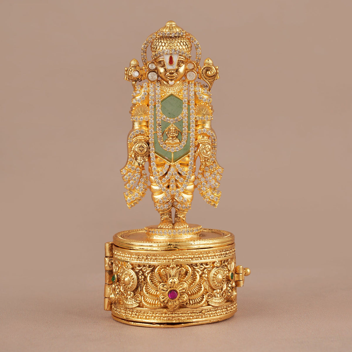 Beautiful lord venkateshwara kumkum box