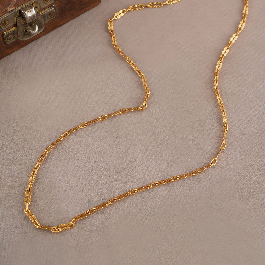 Beautiful sleek gold plated chain