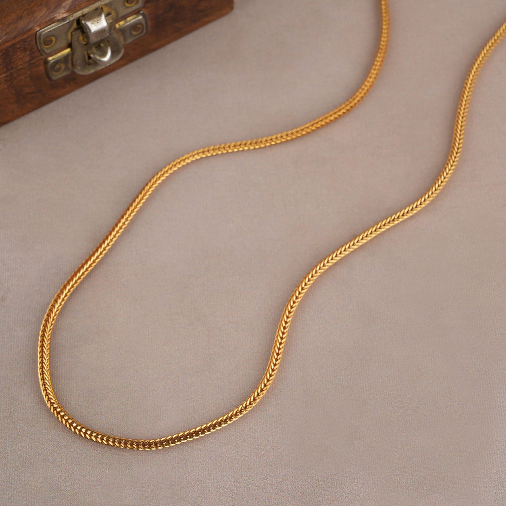 Plain gold plated solid chain