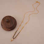 Cute diamond drop gold plated mangalsutra