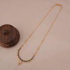 Cute diamond drop gold plated mangalsutra