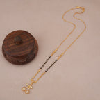 Gold plated cherry charm mangalsutra