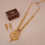Stunning antique gold rajrani mandala necklace set