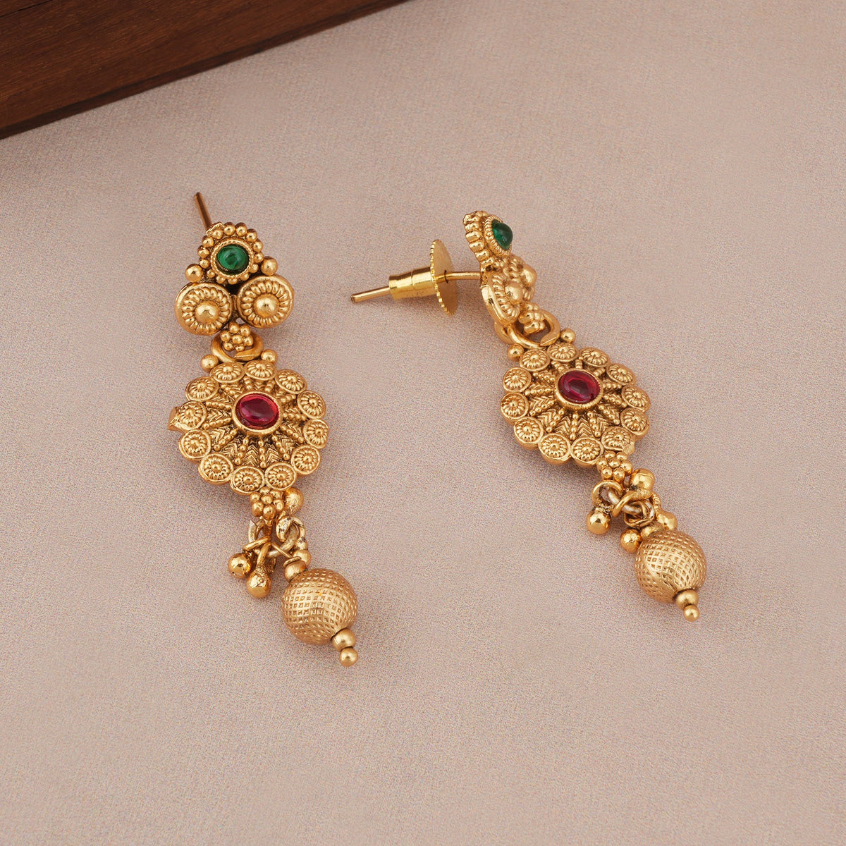 Stunning antique gold rajrani mandala necklace set