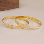 Beautiful gold plated dual tone bangle set