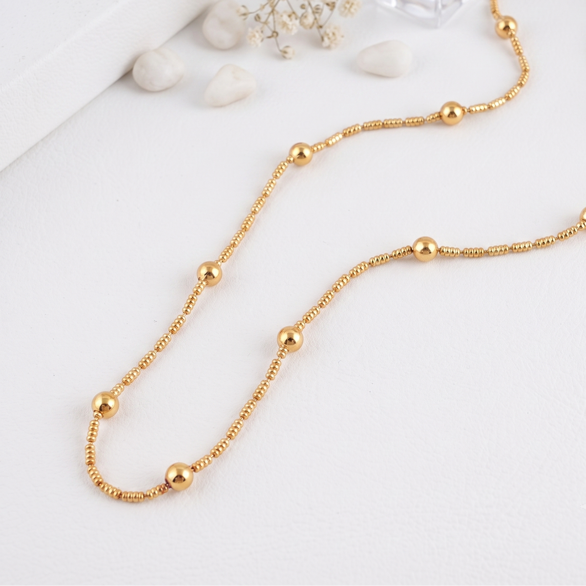 Ball gold plated chain