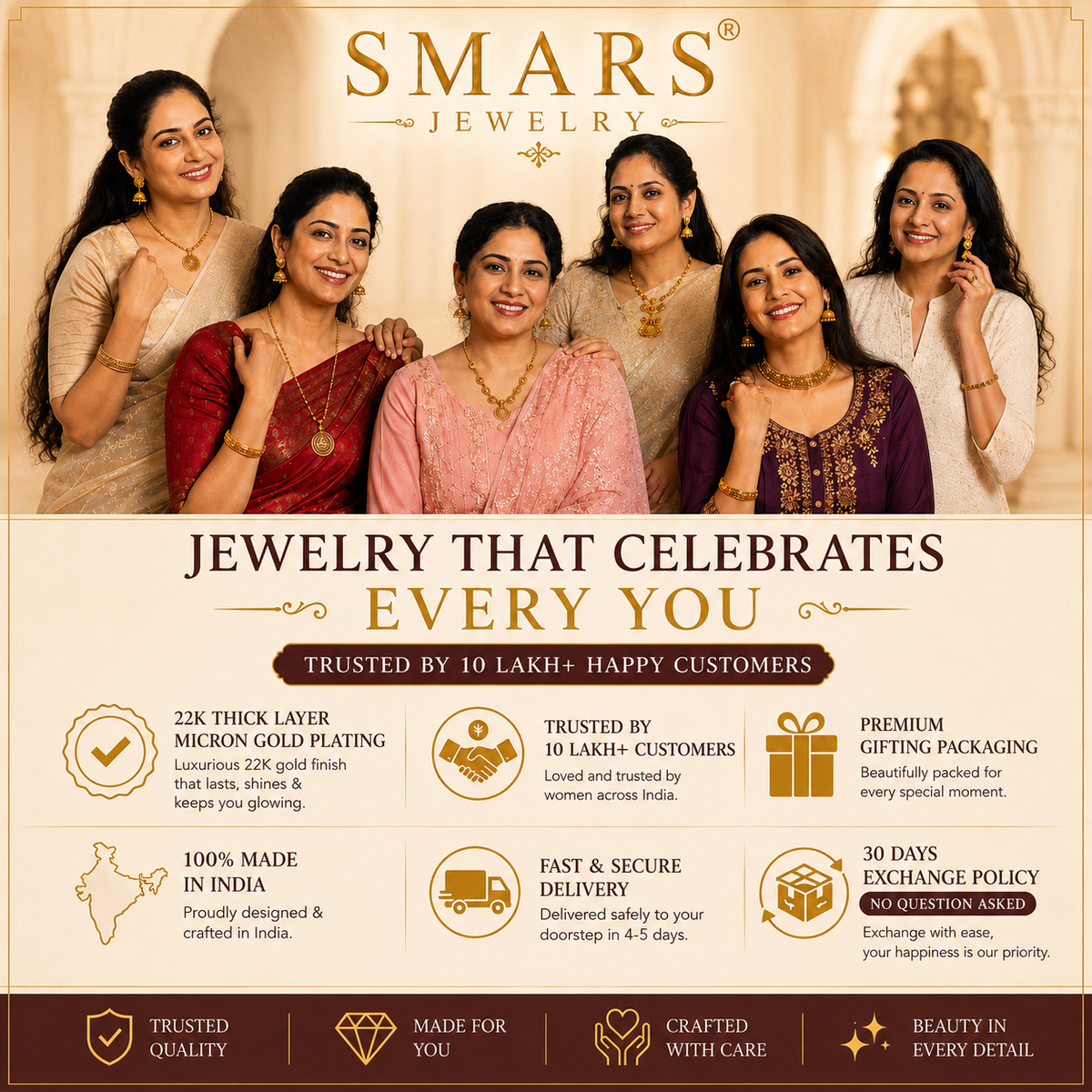 Stunning plain broad kada bangle